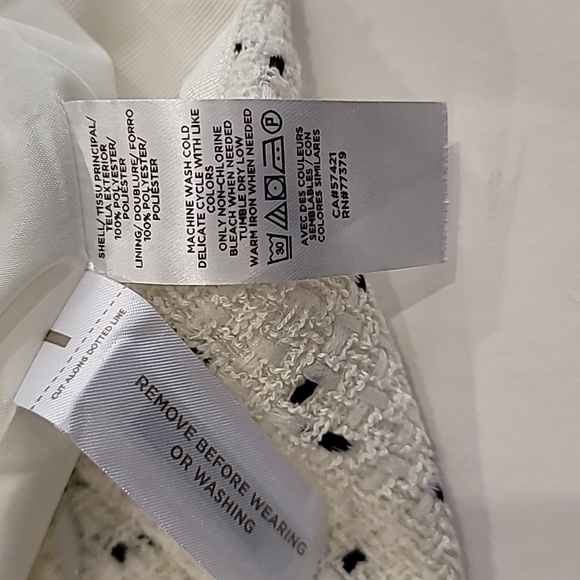 Ann Taylor Knotty Tweed Skirt White Black 12 - Picture 13 of 13